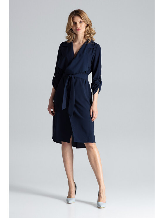 FIGL FIGL Šaty M464 Tmavomodrá Regular Fit