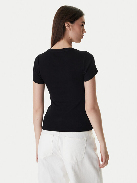 Guess Jeans Guess Jeans Тишърт W6RP21 KA0H1 Черен Slim Fit