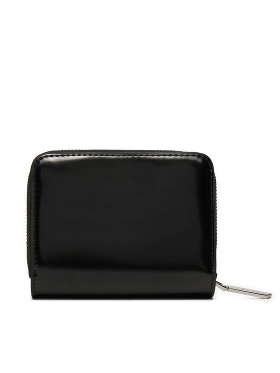 Calvin Klein Calvin Klein Portafoglio piccolo da donna Ck Must Medium Zip Around_Shiny K60K612847 Nero