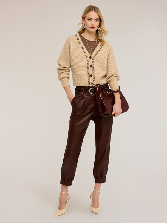 Motivi Motivi Sweter M000W003667N002 Kremowy Regular Fit