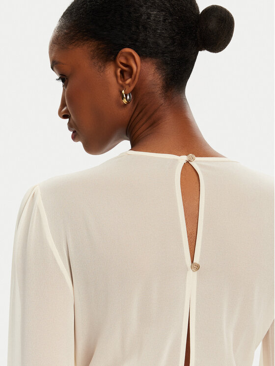Rinascimento Rinascimento Sukienka koktajlowa CFC0122954003 Écru Regular Fit
