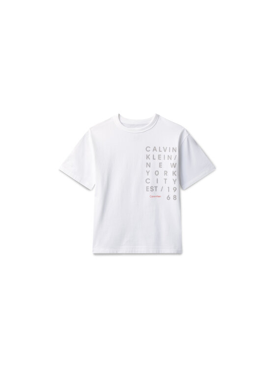 Calvin Klein Jeans Calvin Klein Jeans Tričko LVCKSJA02B Biela Relaxed Fit