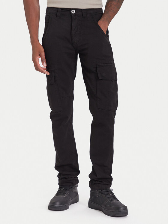 Alpha Industries Alpha Industries Kalhoty z materiálu Agent 158205 Černá Regular Fit