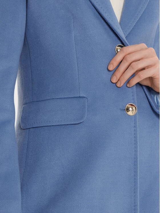 Maryley Maryley Демісезонний плащ 24IB808/14SW Голубий Regular Fit