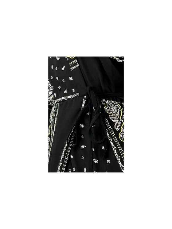 PINKO PINKO Vestito estivo Abito mesopotamia twill stampa bandana Nero Regular Fit