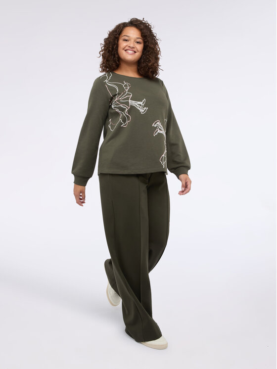 Fiorella Rubino Fiorella Rubino Felpa G802L008737N035 Verde Regular Fit