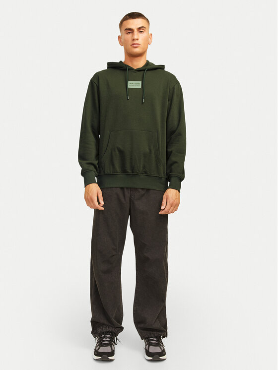Jack & Jones Jack & Jones Bluza Hakkai 12256841 Zielony Relaxed Fit