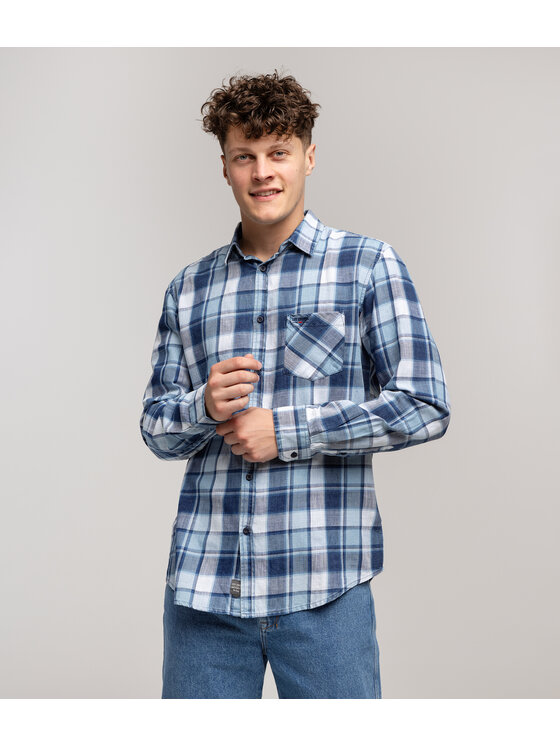 Lee Cooper Lee Cooper Koszula SCOTT 5817 Niebieski Regular Fit