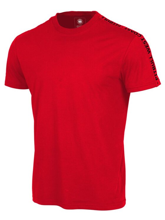 PITBULL PITBULL T-Shirt TAPE Czerwony Regular Fit