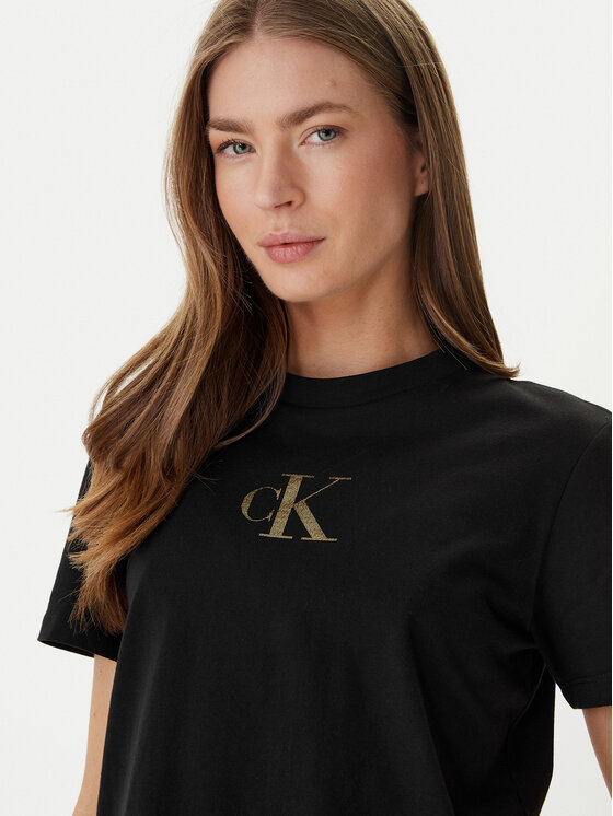 Calvin Klein Jeans Calvin Klein Jeans Tricou Classic Foil LV047E804G Negru Regular Fit