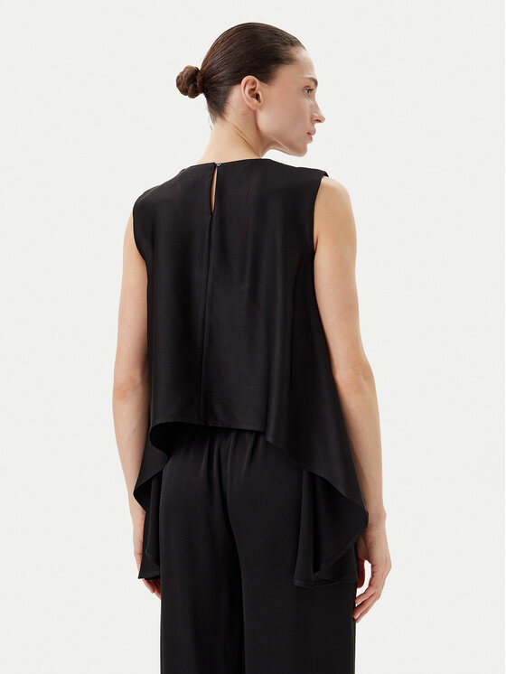 Eleh Eleh Blūze ESS250048 Melns Regular Fit