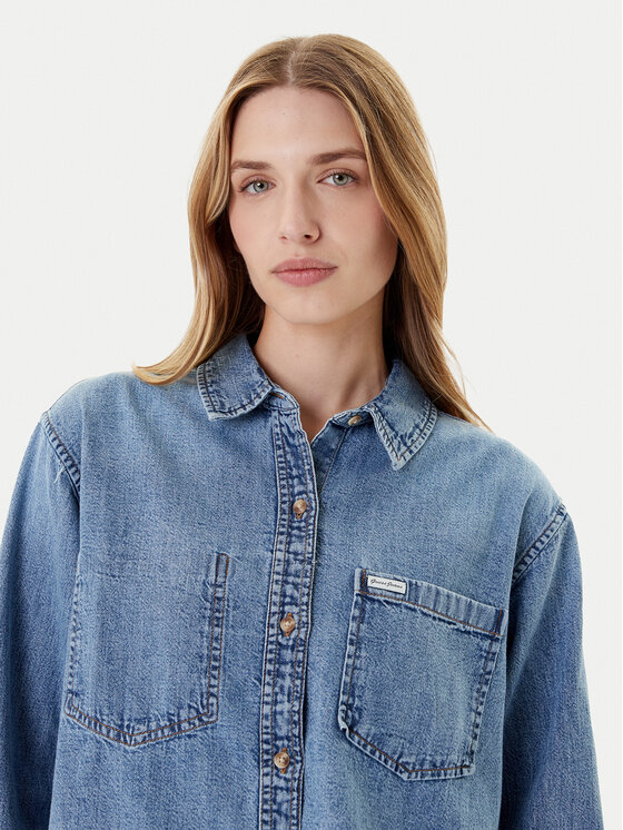 Guess Jeans Guess Jeans Srajca W5YH0D D5M86 Modra Regular Fit