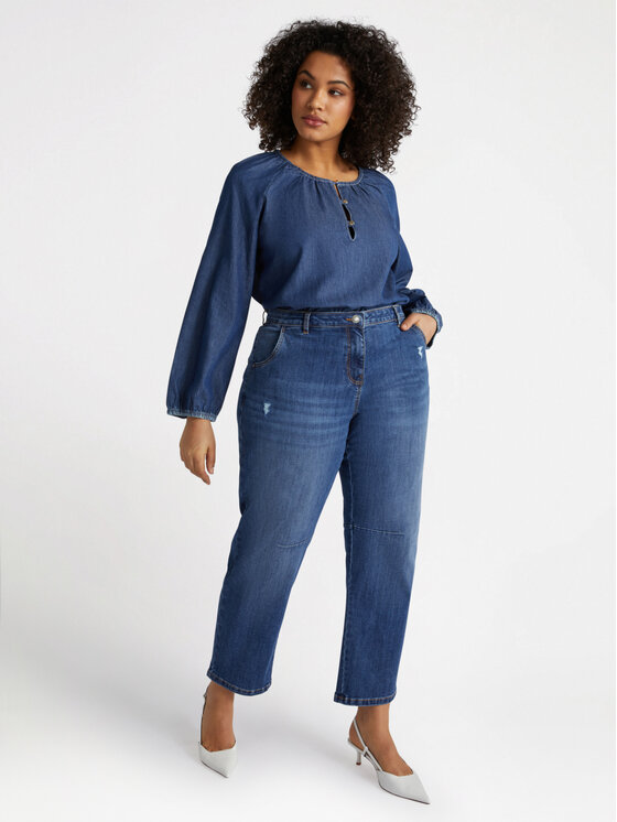 Fiorella Rubino Fiorella Rubino Jeansy P098T004735N024 Niebieski Boxy Fit