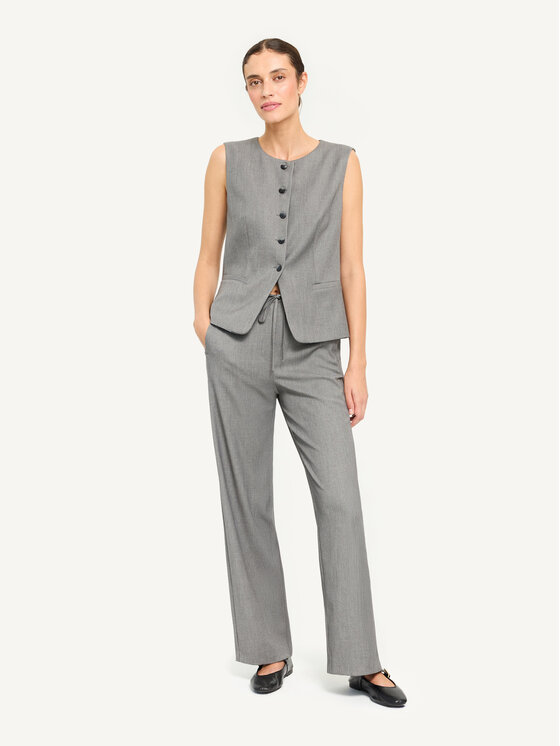 KMX KMX Kamizelka 192930017 Szary Fitted Fit