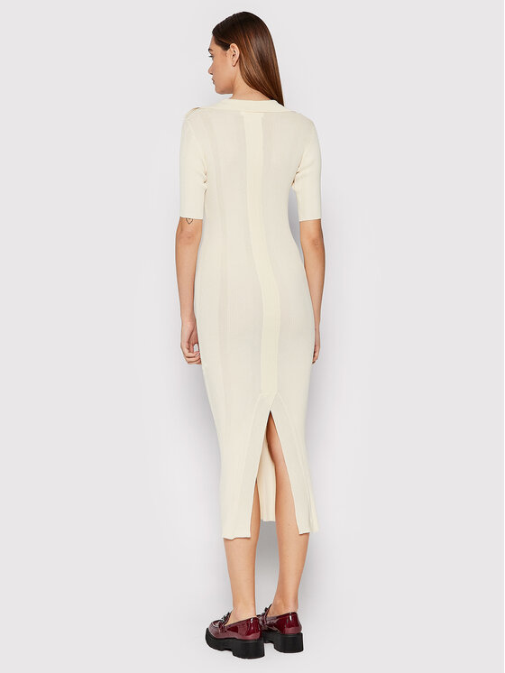 Vestito di maglia Joy Knit RM1021 Beige Slim Fit