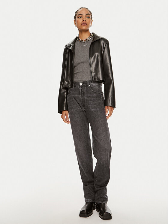 PINKO Pinko Džínsy Leyda 103882 A20U Čierna Loose Fit