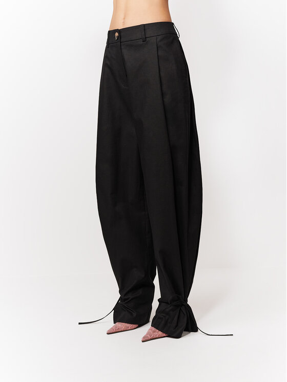 La Mania La Mania Pantaloni di tessuto JOAN Nero Basic Fit