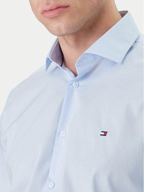 Tommy Hilfiger Tommy Hilfiger Krekls MW0MW43122 Gaiši zils Regular Fit