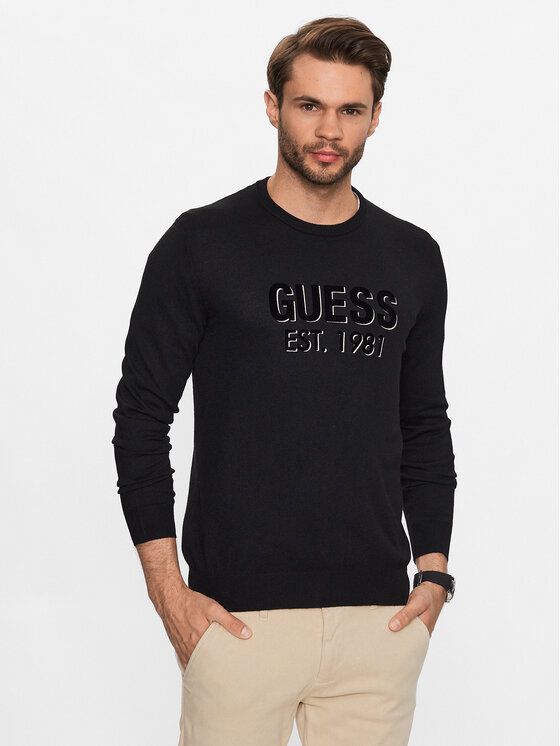 Guess Džemper Virgil M3YR03 Z3052 Crna Regular Fit