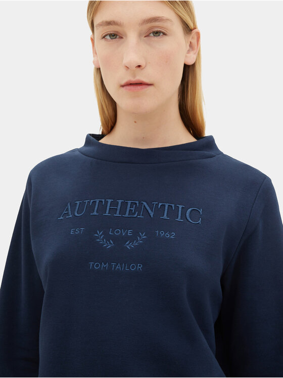 Tom Tailor Tom Tailor Majica dugih rukava 1039069 Tamnoplava Regular Fit