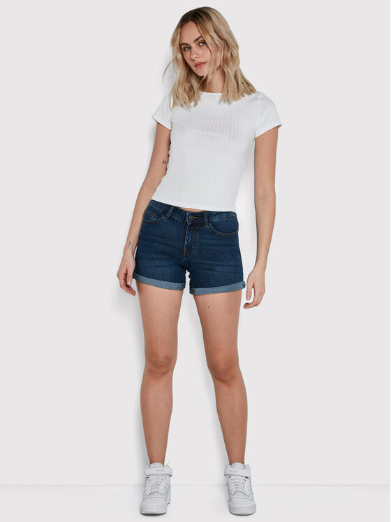 Noisy May Noisy May Jeansshorts Be Lucy 27019454 Dunkelblau Slim Fit