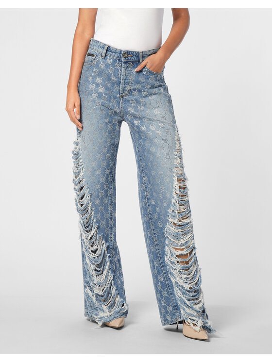 PHILIPP PLEIN PHILIPP PLEIN Jeansy 14719 Błękitny Skater Fit