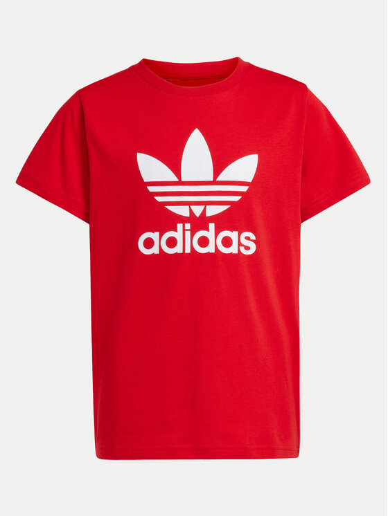 adidas adidas Tričko adicolor Trefoil IY7423 Červená Regular Fit