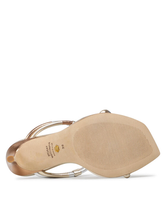 Stuart Weitzman Șlapi Woven Knot 100 Sanda SA620 Auriu | Modivo.ro