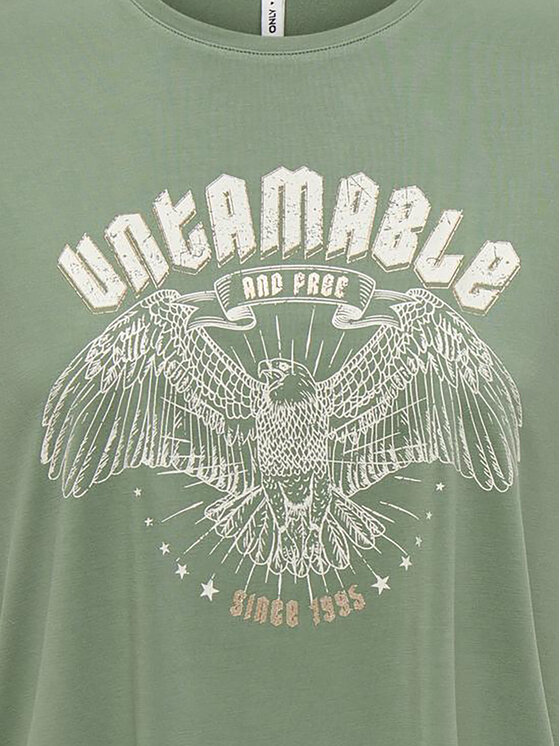 ONLY ONLY Тишърт Free 15325533 Зелен Regular Fit