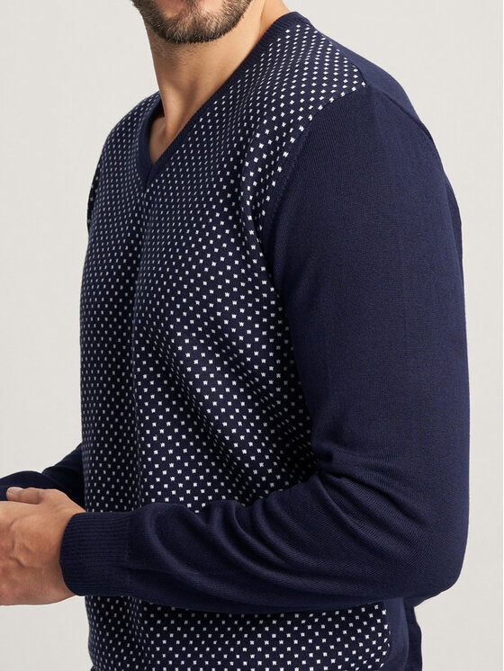 Willsoor Willsoor Sweter 71760/2 Granatowy Regular Fit