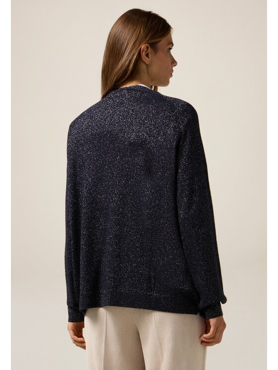 Oltre Oltre Cardigan M498E001873N034 Blu Regular Fit