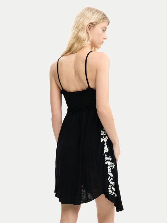 Desigual Desigual Sukienka letnia Cassatt 26SWVK42 Czarny Regular Fit