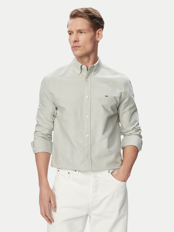 Tommy Jeans Cămașă DM0DM21298 Verde Regular Fit