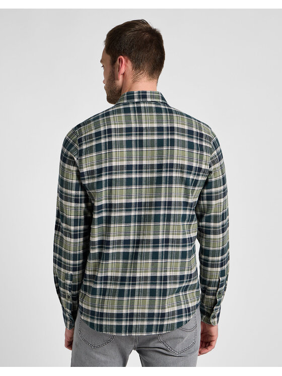 Lee Lee Koszula REGULAR SHIRT Zielony Regular Fit