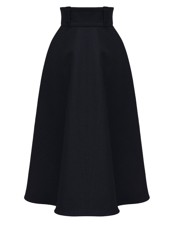 Kasia Zapała Kasia Zapała Spódnica midi Lorita Czarny Slim Fit
