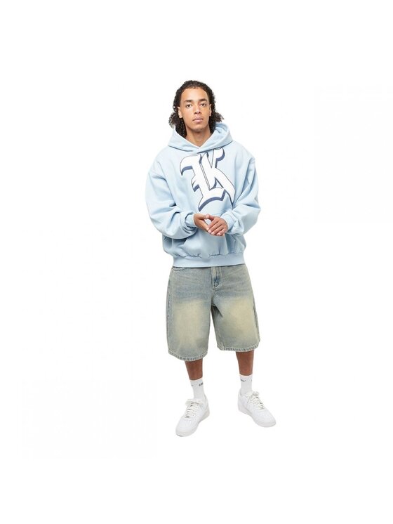 Karl Kani Karl Kani Felpa SMALL SIGNATURE OS HOODIE Blu Regular Fit