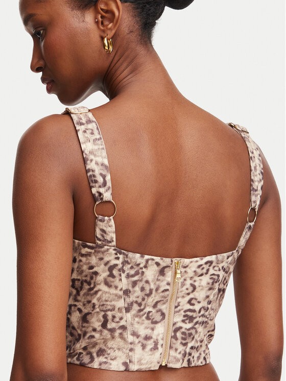Bardot Bardot Marškinėliai Carolina  60423TB Šviesiai ruda Slim Fit