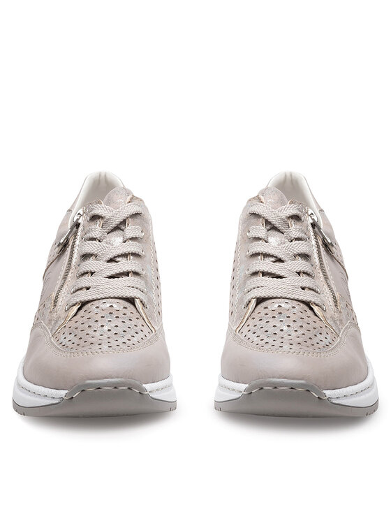 Rieker Rieker Sneakersy N4327-80 Srebrny