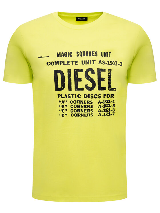 Diesel Diesel Marškinėliai T-Diego-B6 00SXE6 0091A Geltona Regular Fit