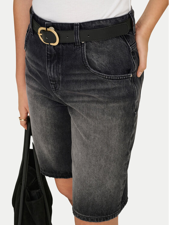 ONLY ONLY Jeans kratke hlače Mate Reg 15340976 Črna Regular Fit