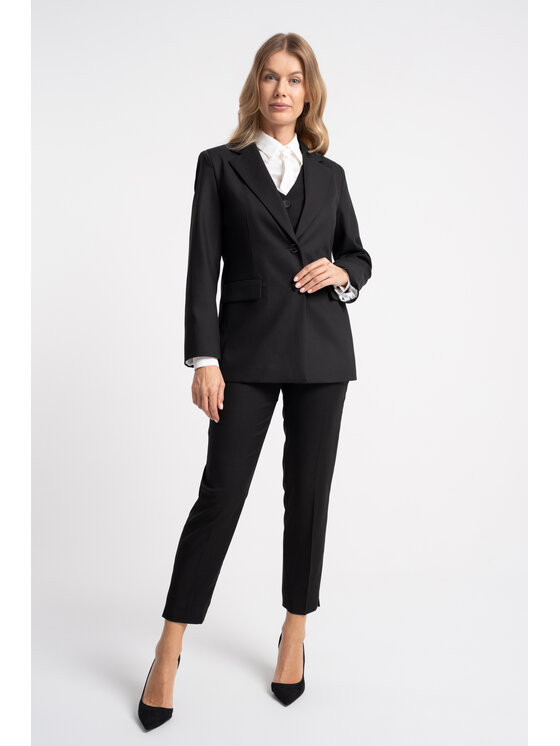 CLICK CLICK Marynarka 70-997 Czarny Regular Fit