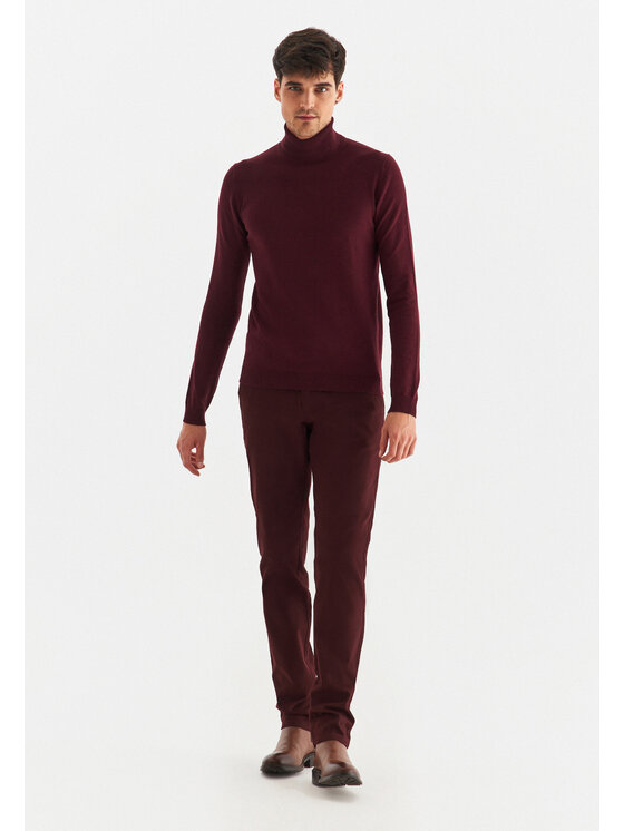 Pako Lorente Pako Lorente Chinosy P22WB-WX-001 Bordowy Classic Fit