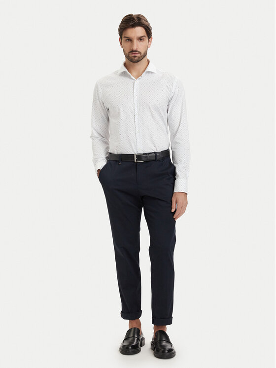 BOSS BOSS Koszula Hank 50560687 Biały Regular Fit