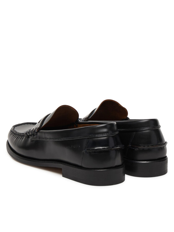 Tommy Hilfiger Tommy Hilfiger Mokasíny Hilfiger Penny Patent Lth Loafer FM0FM05687 Tmavomodrá