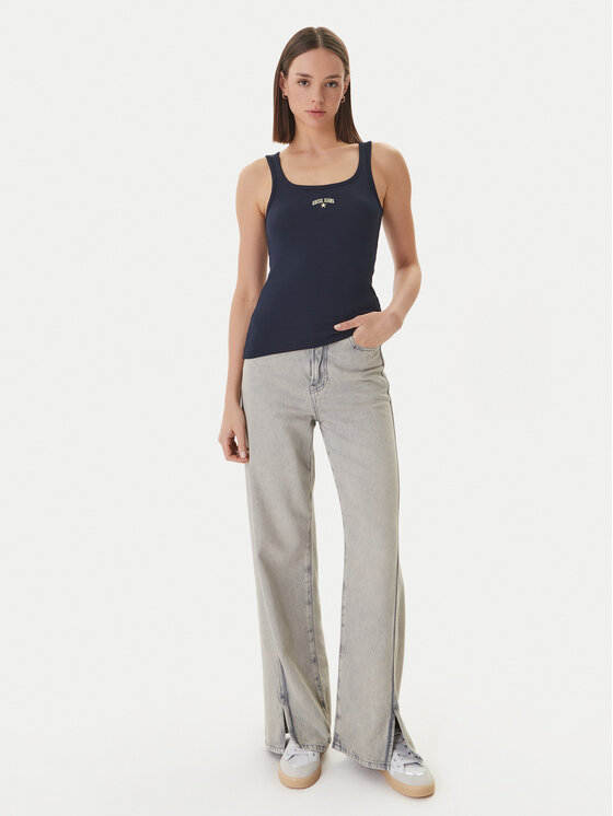 Guess Jeans Guess Jeans топ W6GPZ2 KA0H1 Тъмносин Slim Fit