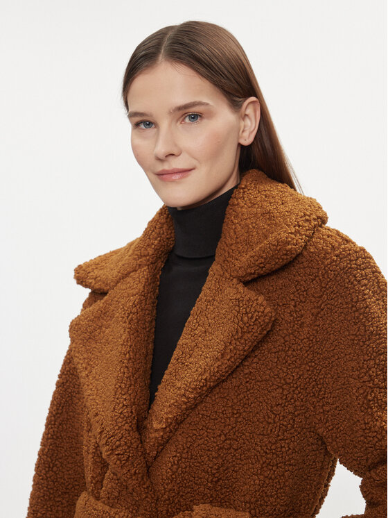 Sisley Sisley Παλτό μεταβατικό 2XFQLN033 Καφέ Comfort Fit