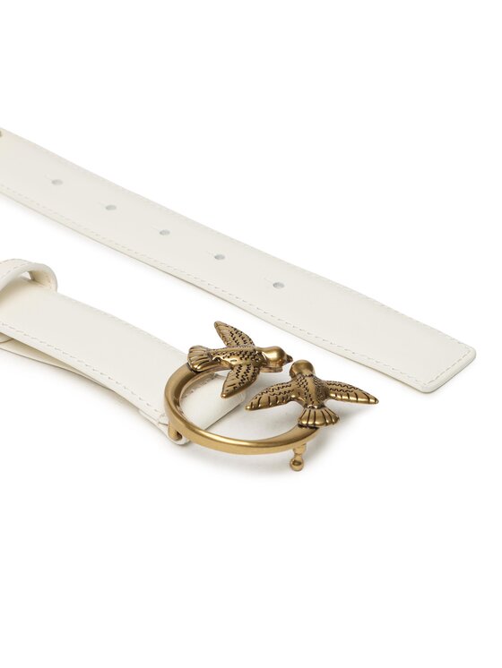 PINKO Pinko Pasek Damski Love Berry H3 Belt PE 23 PLT01 100125 A0R6 Biały