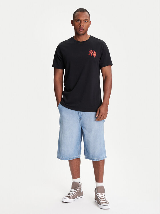 Converse Converse Tricou Skeleton Party 10027726-A01 Negru Regular Fit