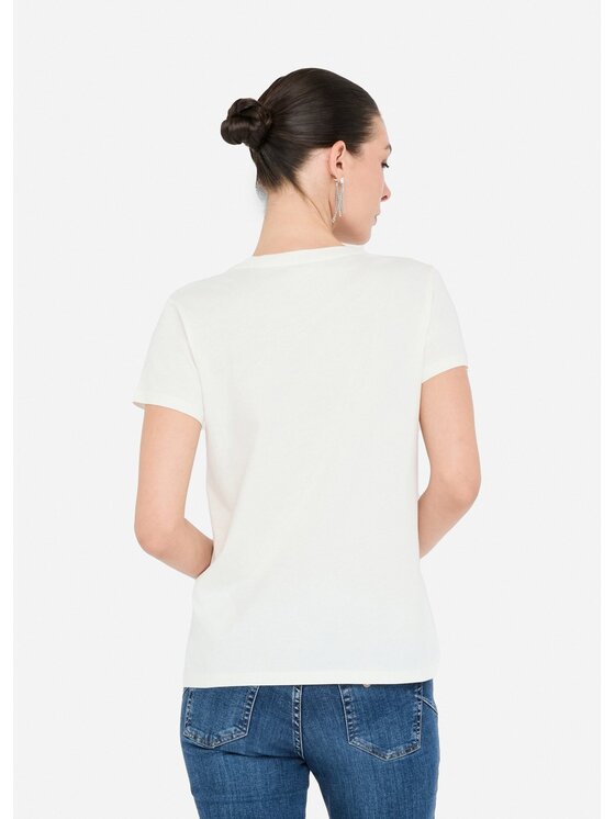 Liu Jo Liu Jo T-Shirt TF5295JS923M9890 Biały Regular Fit