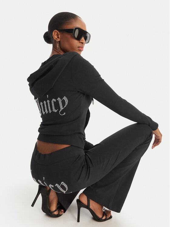 Juicy Couture Juicy Couture Sweatshirt Oola JCWAS126306 Schwarz Slim Fit